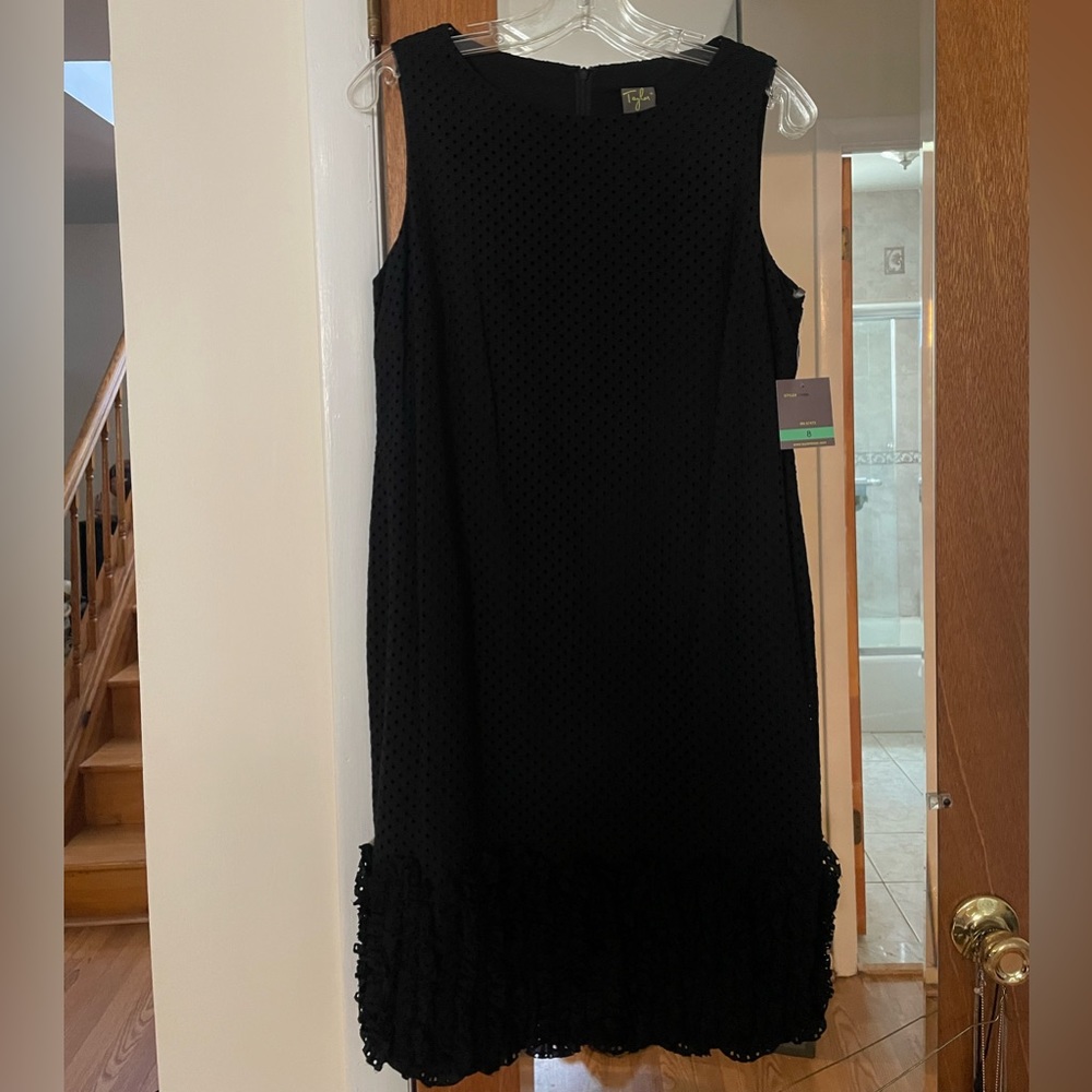 -NWT TAYLOR BLACK EYELET DRESS